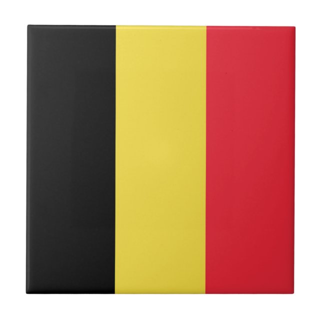 Drapeau Belgique Tricolore Kakelplatta (Framsidan)
