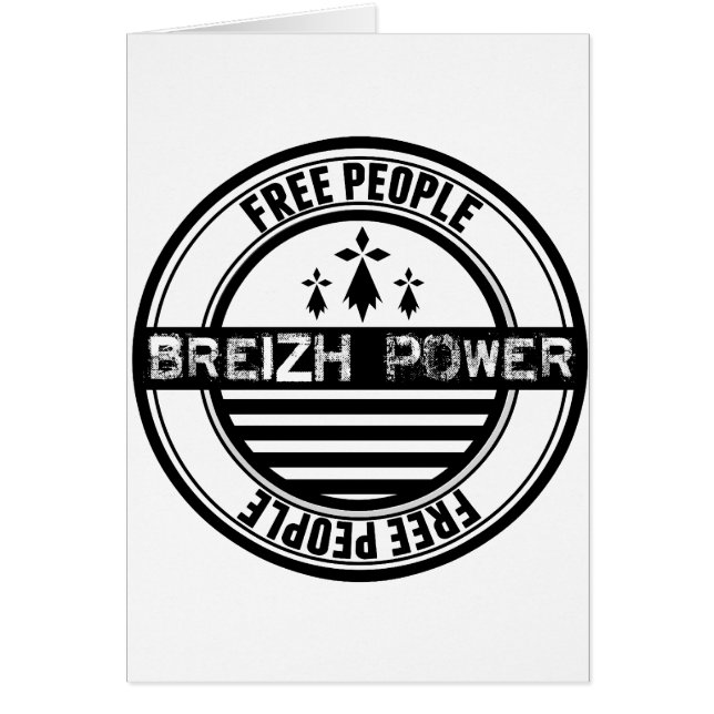 Drapeau Bretagne Breizh free people Hälsningskort (Framsidan)