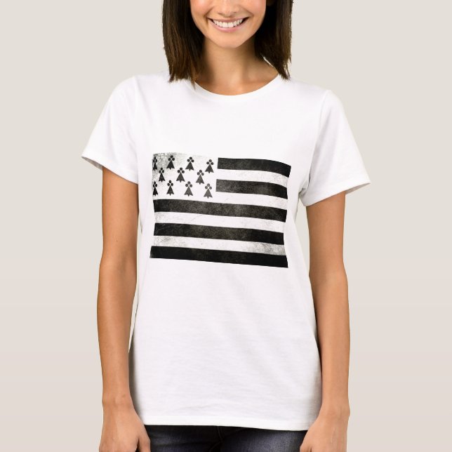 Drapeau Bretagne Vintage T Shirt (Framsida)