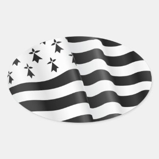 Drapeau breton (Breton flagga) Ovalt Klistermärke