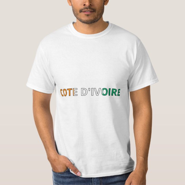 Drapeau Côte d'Ivoire T Shirt (Framsida)