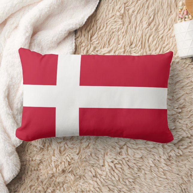 Drapeau Danemark  Lumbarkudde (Filt)