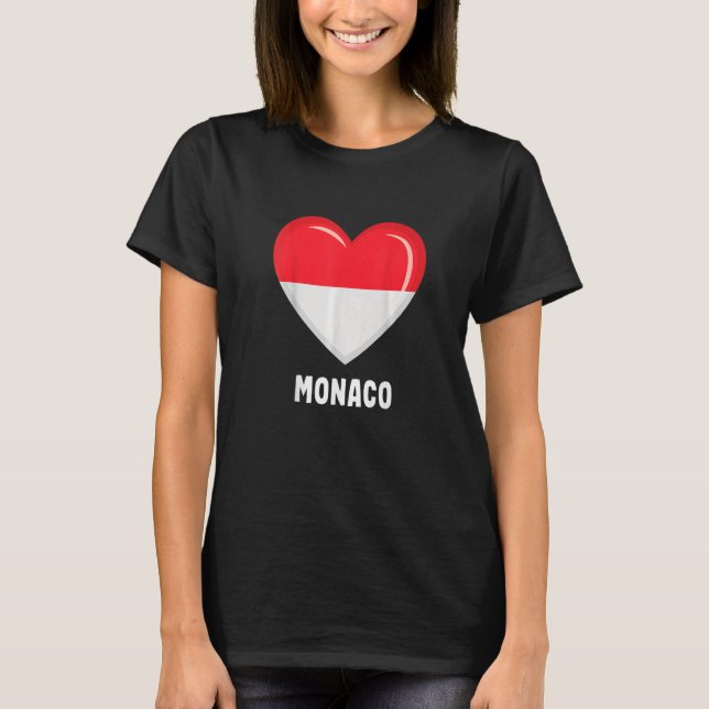 Drapeau de Monaco Monacan 2 T Shirt (Framsida)