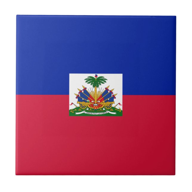 Drapeau d'Haïti - flagga av Haiti Kakelplatta (Framsidan)