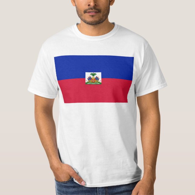 Drapeau d'Haïti - flagga av Haiti T Shirt (Framsida)