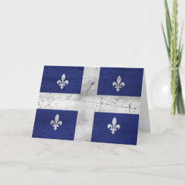 Drapeau du Québec stil grunge érodé Kort