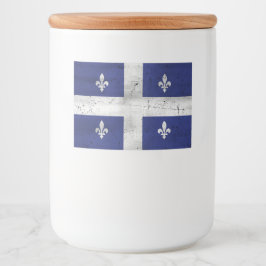 Drapeau du Québec stil grunge érodé Mat Etiketter