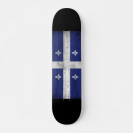Drapeau du Québec stil grunge érodé Mini Skateboard Bräda 18,5 Cm