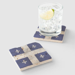 Drapeau du Québec style grunge érodé Stenunderlägg