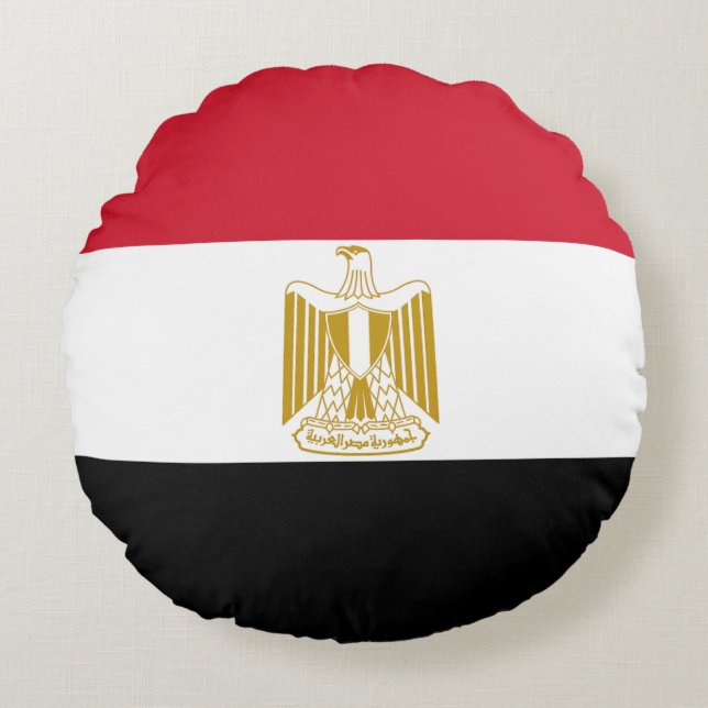 Drapeau Égypte Rund Kudde (Framsidan)