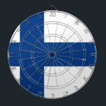 Drapeau Finlande Darttavla<br><div class="desc">Drapeau de la Finlande: en finnois : Suomen lippu également appelé "Siniristilippu" (Le Drapeau à la Croix Bleue)</div>