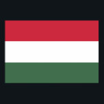 Drapeau Hongrie tricolore Poster<br><div class="desc">Le drapeau de la Hongrie est composé de trois bandes horizontales rouge,  blanche et verte.</div>