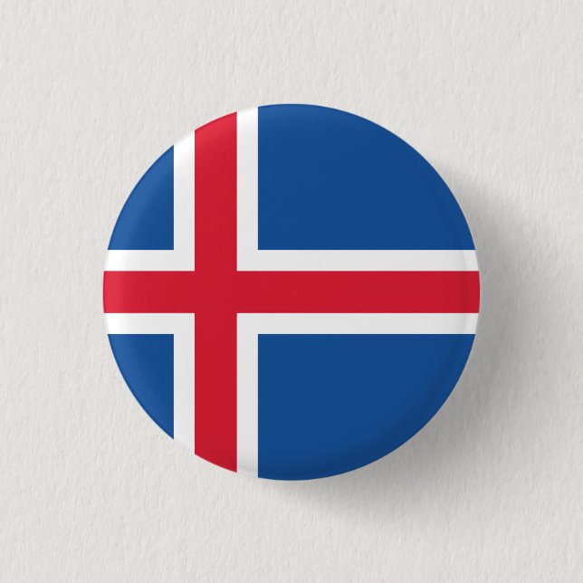Drapeau Islande Knapp (Framsida)