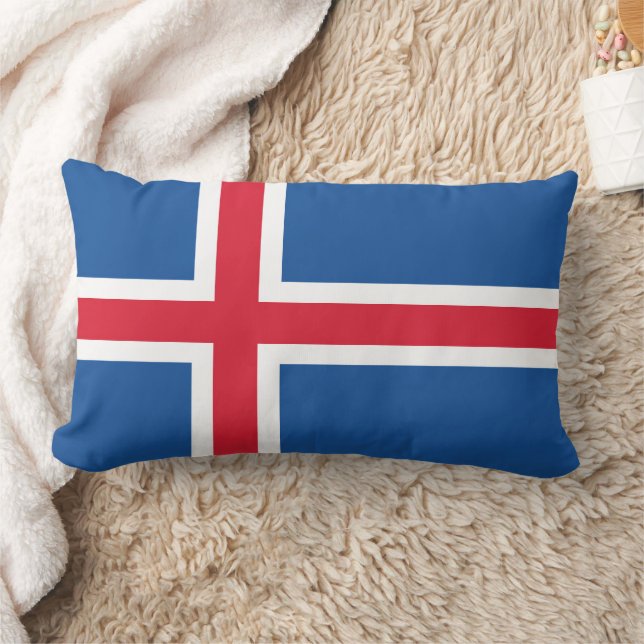 Drapeau Islande Lumbarkudde (Filt)
