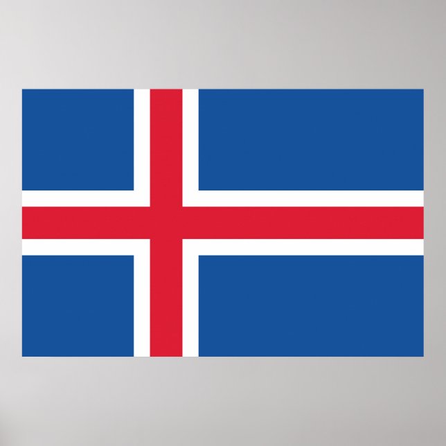 Drapeau Islande Poster (Framsidan)