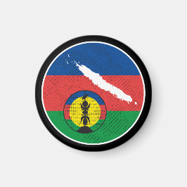Drapeau kanak, Nouvelle-Calédonie, symbole Kanaky Magnet