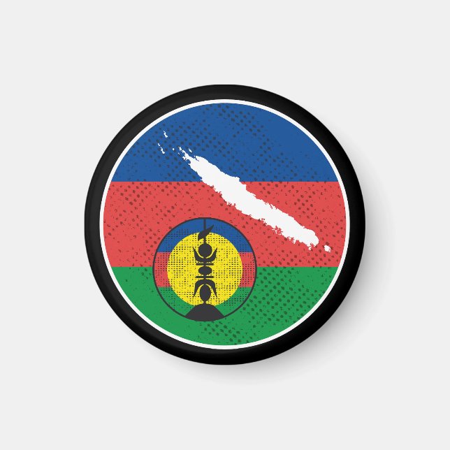 Drapeau kanak, Nouvelle-Calédonie, symbole Kanaky Magnet (Framsidan)