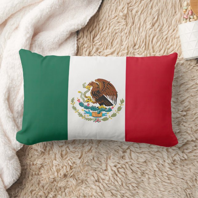 Drapeau Mexique Tricolore Lumbarkudde (Filt)
