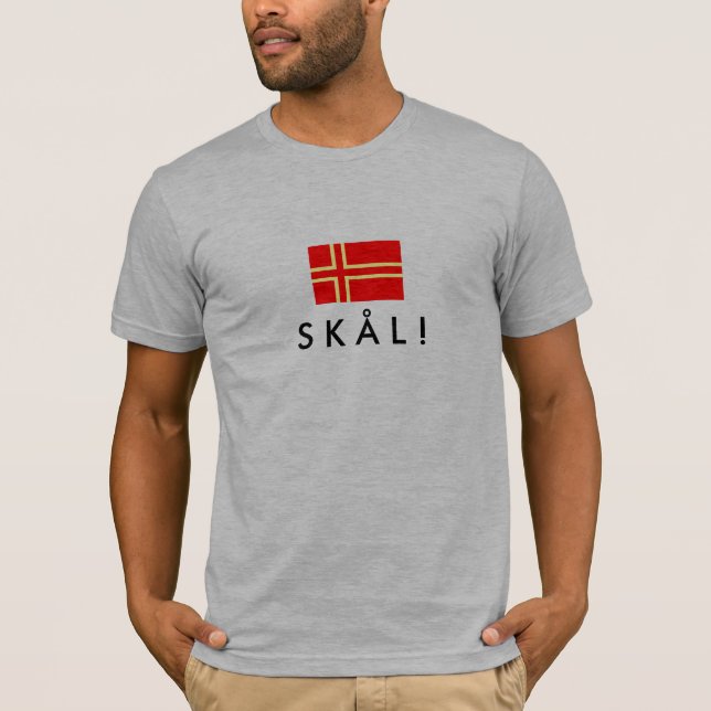 drapeau normand de saint-Olaf SKÅL ! T-shirt (Framsida)