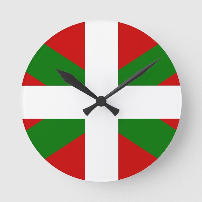Drapeau pays Basque euskadi Rund Klocka (Framsida)