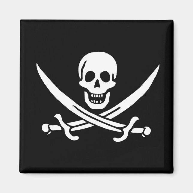 Drapeau Pirate Jolly Roger Magnet (Framsidan)