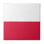 Drapeau Pologne Kakelplatta<br><div class="desc">Drapeau de la Pologne: "Bóg,  Honor i Ojczyzna " → "Dieu,  honneur et patrie". 
Le drapeau polonais est composé de deux bandes horizontales de largeur égale. La bande supérieure est blanche et la bande inférieure est de couleur rouge.</div>