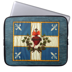 Drapeau Québec antika Carillon Sacré-Cœur Laptop Fodral