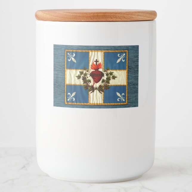 Drapeau Québec antika Carillon Sacré-Cœur Mat Etiketter (Framsida)