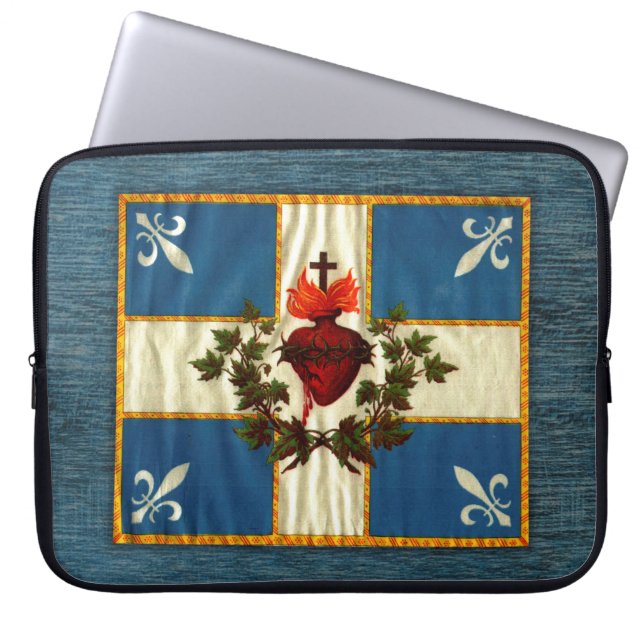 Drapeau Québec antique Carillon Sacré-Coeur Laptop Fodral (Framsidan)