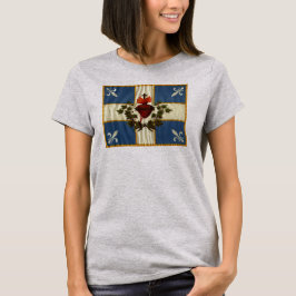 Drapeau Québec antique Carillon Sacré-Cœur T Shirt