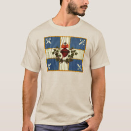 Drapeau Québec antique Carillon Sacré-Cœur T Shirt