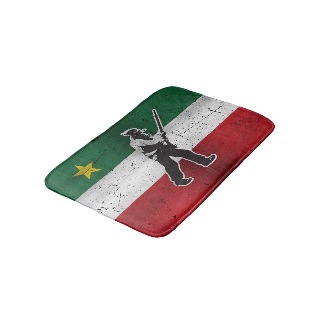 Drapeau Québec et Patriote Henri Julien érodé Badrumsmatta (Vinklad)