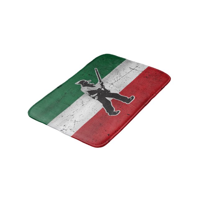 Drapeau Québec et Patriote Henri Julien érodé Badrumsmatta (Vinklad)