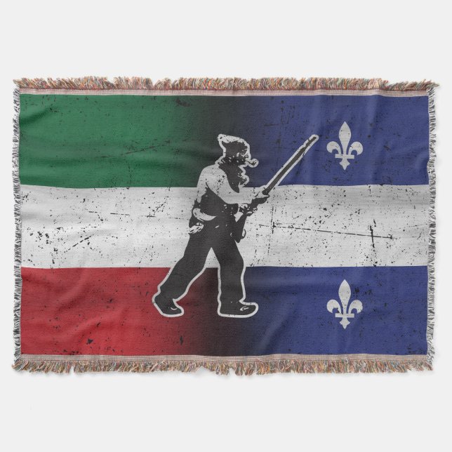Drapeau Québec et Patriote Henri Julien érodé Filt (Framsidan)