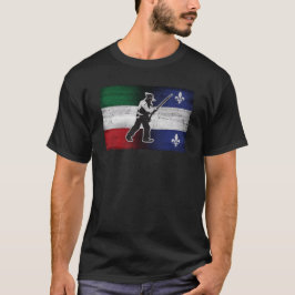 Drapeau Québec et Patriote Henri Julien érodé T Shirt