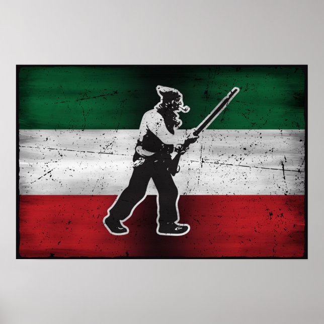 Drapeau Québec Vieux Patriote Henri Julien érodé Poster (Framsidan)