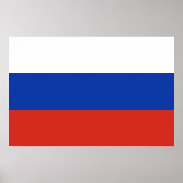 Drapeau Russie tricolore  Poster (Framsidan)