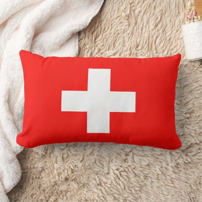 Drapeau Suisse Lumbarkudde (Filt)