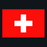 Drapeau Suisse Poster<br><div class="desc">Drapeau de la Suisse: "Unus pro omnibus,  omnes pro uno" → Un pour tous,  tous pour un!</div>