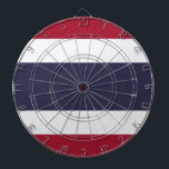 Drapeau Thaïlande Darttavla<br><div class="desc">Drapeau de la Thaïlande: Il est composé de cinq bandes horizontales de couleurs rouge, blanc, bleu, blanc et rouge. La bande bleue centrale est deux fois plus large que les autres.</div>