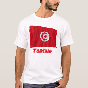 Drapeau Tunisie avec le nom en français T-shirt