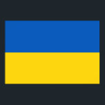 Drapeau Ukraine Poster<br><div class="desc">Drapeau de l'Ukraine: Les couleurs sont associées au paysage ukrainien,  les bandes horizontales bleue et jaune symbolisent le ciel bleu sur les champs de blé.</div>