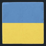 Drapeau Ukraine Stenunderlägg<br><div class="desc">Drapeau de l'Ukraine: Les couleurs sont associées au paysage ukrainien,  les bandes horizontales bleue et jaune symbolisent le ciel bleu sur les champs de blé.</div>