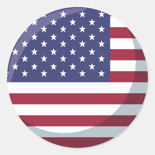 Drapeau usa runt klistermärke (Framsida)
