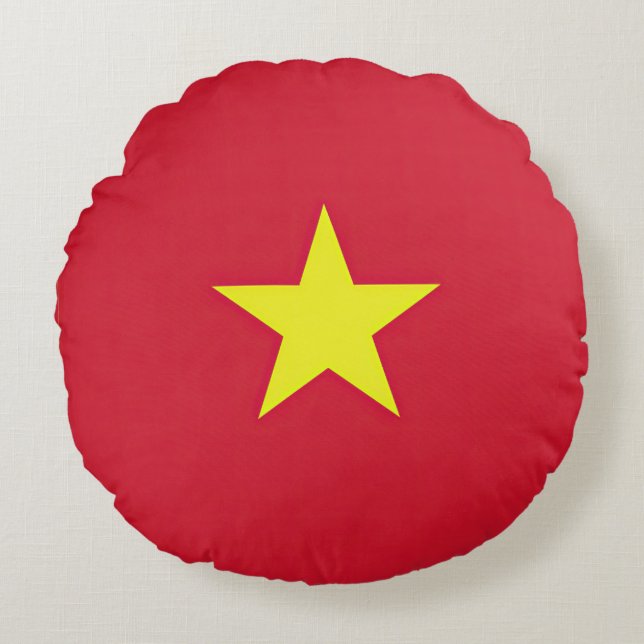 Drapeau Vietnam Rund Kudde (Framsidan)