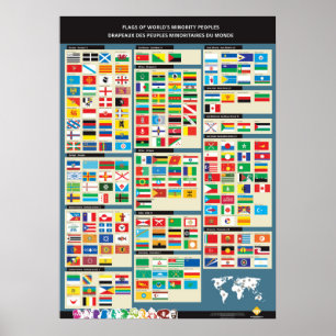 Drapeaux des peuples minoritetaires du monde poster