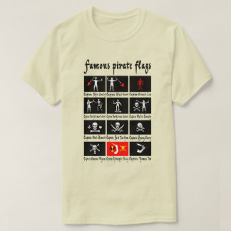 Drapeaux pirates célèbres t shirt