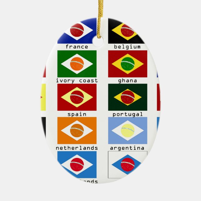 drapeaux pour la coupe du monde au brésil julgransprydnad keramik (Framsidan)