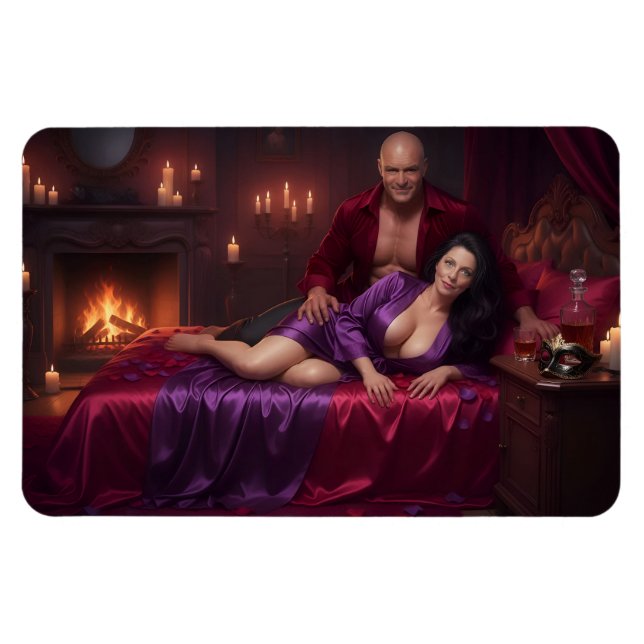 Draped in Velvet Purple and Crimson Desire Magnet (Horisontell)