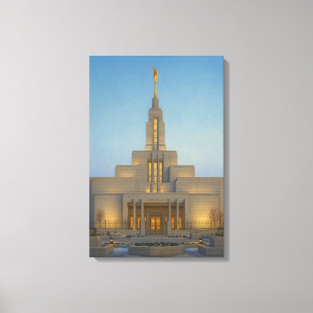 Draper Utah Tempel Målning™ LDS Väggkonst Canvas (Framsida)